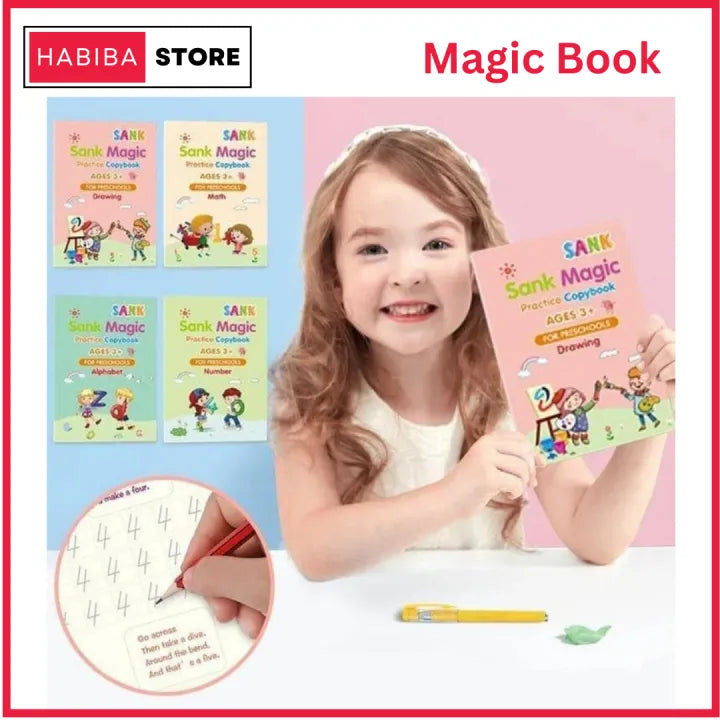 Magic Practice Copybook, Reusable Writing Practice Book