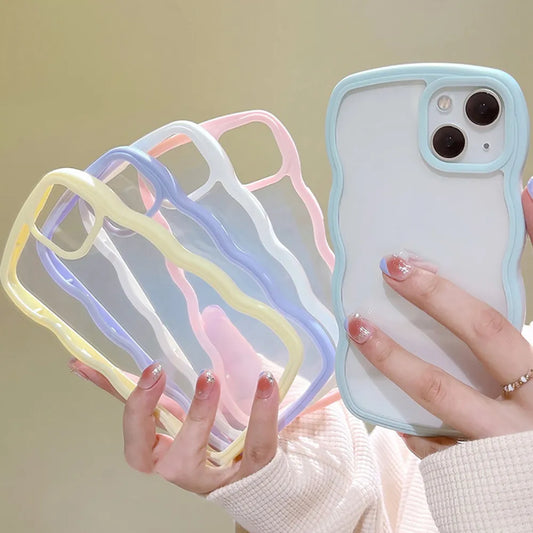 Wave Candy Silicone Phone Case For IPhone 11 12 13 14 15 Pro Max 7 8 Plus Se 2020 XS Max XS XR Covers Shockproof Phone Casing Shell